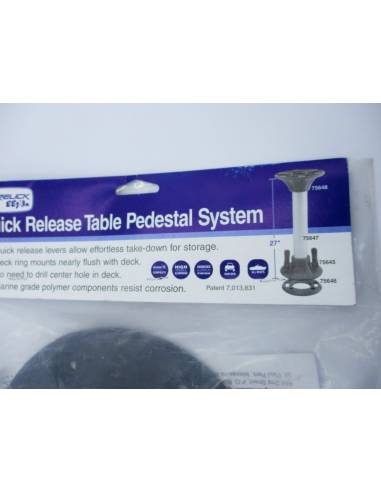 Marine quick release table pedestal system