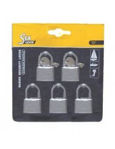 Set 5 candados marino 'sealock' 30mm una sola llave 2