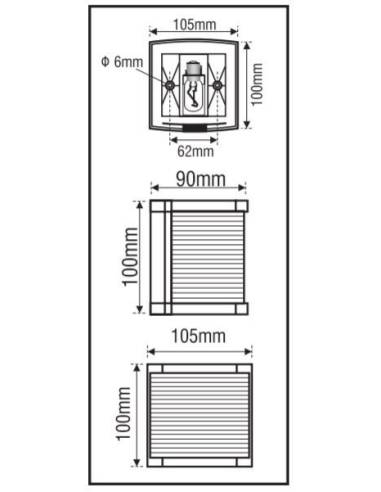 Navigation light classic n20 starboard -20mts...