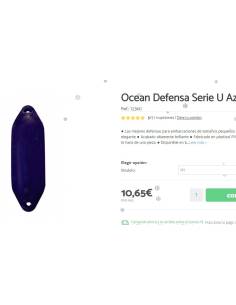 Verteidigung Ocean Fender Utility U1, 12 x 40 blau 2