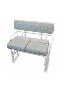 Asiento doble abatibles estructura aluminio