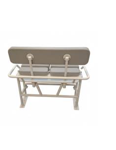 Asiento doble abatibles estructura aluminio 2