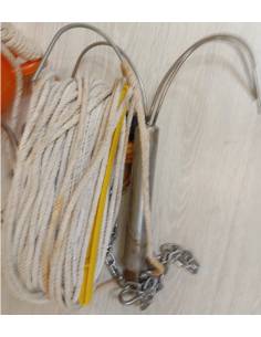 Grapnel steel stainless with chain , corporal and buoy...