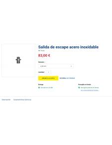 Salida de escape acero inoxidable
