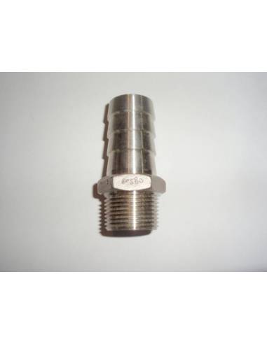Borne droite mâle inox 316 3/4' - sortie 25mm