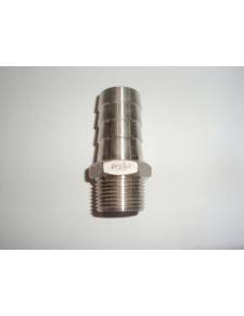 Borne droite mâle inox 316 3/4' - sortie 25mm