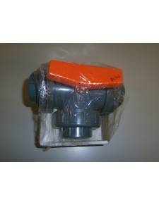 Valvula tres vias pvc dn50  1 1/2' outlet