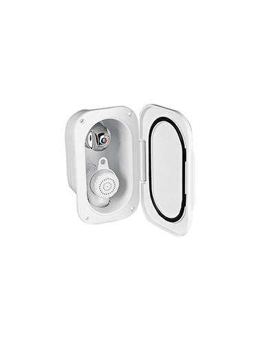 Kit ducha + mezclador ovalado 3m blanco