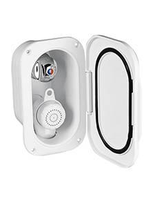 Kit ducha + mezclador ovalado 3m blanco