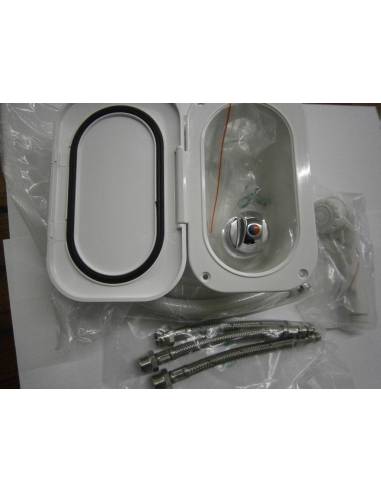 Kit doccia + miscelatore ovale 3m bianco