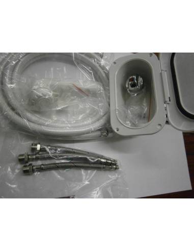 Kit ducha + mezclador ovalado 3m blanco