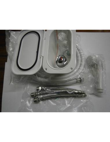 Kit doccia + miscelatore ovale 3m bianco
