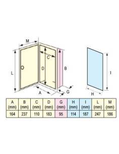Registrazione + doccia e miscelatore bianco 3m 2