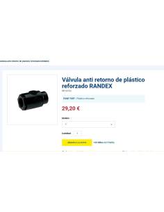 Clapet anti-retour en plastique renforcé RANDEX 1' 2