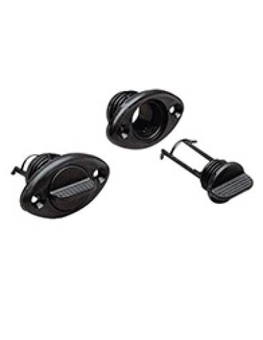 drain ovale noir