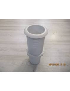 Supporto tubo da 2 pollici 55 mm in plastica bianca 2