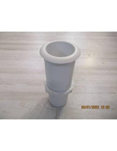 Soporte 2¨ manguera 55mm plastico blanco