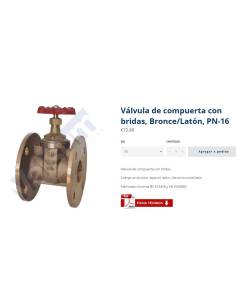 Robinet-vanne en bronze PN16-CE 1115-0537