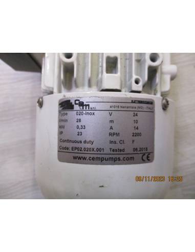 Cam 0.20-pompe à eau corps inox 24V
