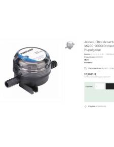 Jabsco, filtro de sentina para bomba 46200-0000 Protector de bomba, 19 mm
