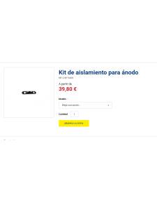Kit de aislamiento para ánodo