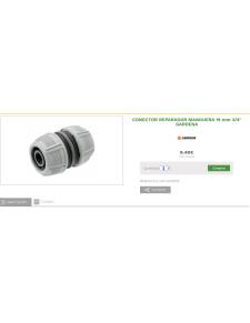 Gardena conector reparador manguera 19 mm 3/4