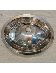 Fregadero inox con repisa 450mm ovalado