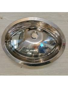 Fregadero inox con repisa 450mm ovalado