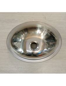 Fregadero inox con repisa 450mm ovalado