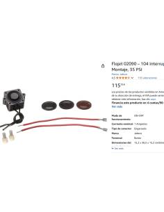 Flojet 02090-104 Interrupteur assemblage de pression, 35... 2