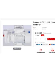 Gianneschi CB 22-110  pompa di acqua bronzo 230/400v 2