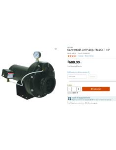 Dayton bomba de chorro convertible modelo 4HEZ6  1HP 2