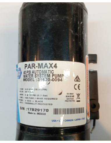 Jabsco boma presion de agua 24V PAR-MAX4  40PSI