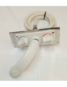 Whale grifo doble ducha en pletina inox