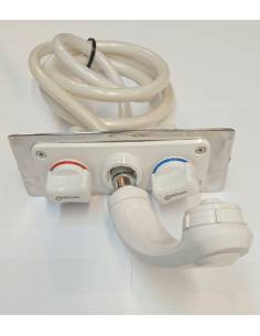 Whale grifo doble ducha en pletina inox 2