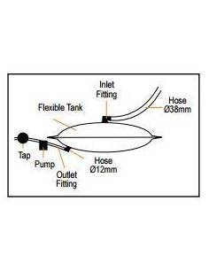 Flexibler Wasserbehälter 150 Liter grau 2