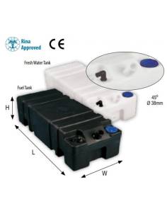 Sogliola deposito 65 litri sogliola 45o, 800x350x220mm