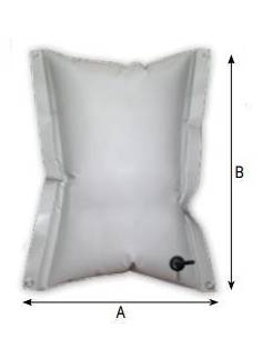 Flexible Wasserbehälter 100lts grau 74x100cm