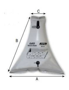 Tanque de agua flexible, 55lt-gris