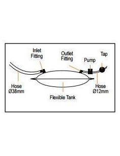 Tanque de agua flexible, 55lt-gris 2