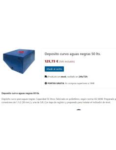 Réservoir eaux noires 50 litres avec couvercle 430x550x290mm 2