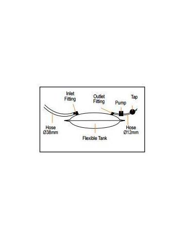 Tanque de agua flexible 100lts gris