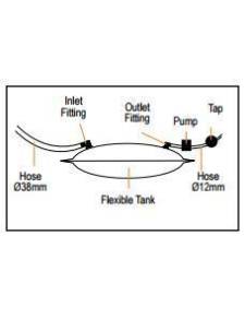 Tanque de agua flexible 100lts gris