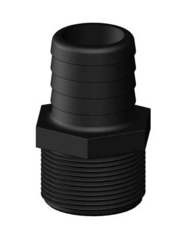 Racord recto rosca 1´1/2 tubo 38mm PLASTICO