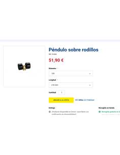 Péndulo sobre rodillos  diametro 120mm L 210mm 2