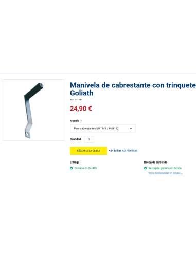 Goliath Manivela de cabrestante con trinquete