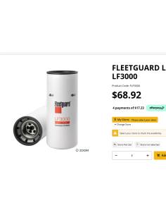 Fleetguard LF3000 Filtro combinado de lubricante 2