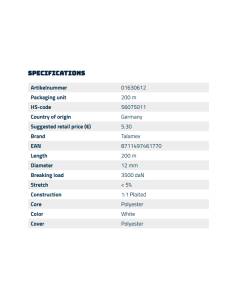 Talamex Tiptolest 12 mm blanco/azul 2