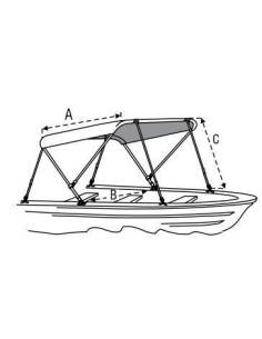 Toldo bimini zeus manga 1700mm largo 2400mm alto 1350mm 2