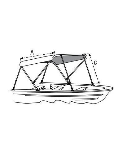 Toldo bimini venus manga 2100mm largo 1800mm...